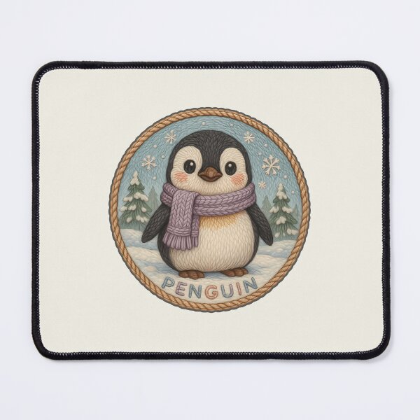 Item preview, Winter Animal Embroidery – Penguin Patch Sticker Design designed and sold by Nuist25.