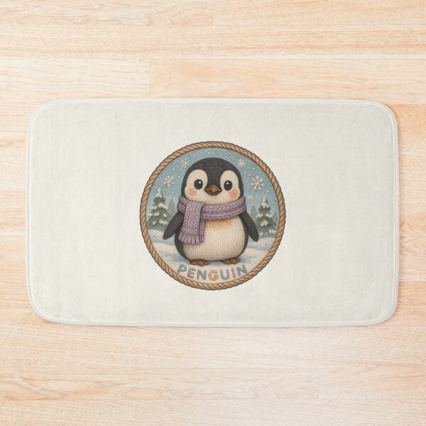 Item preview, Winter Animal Embroidery – Penguin Patch Sticker Design designed and sold by Nuist25.