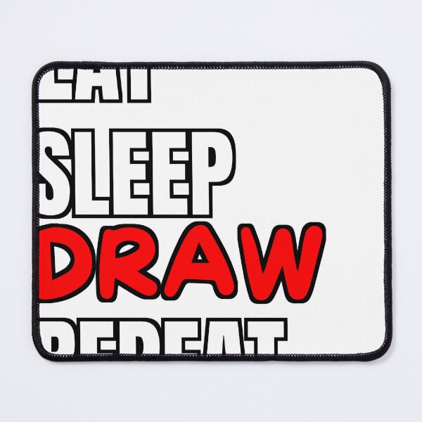 Item preview, EAT SLEEP DRAW REPEAT Essential T-Shirt designed and sold by StickerVibes25.