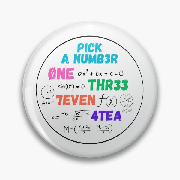 Item preview, Pick a Numb3r – Funny Math Nerd Pun • Broma Matemática Divertida • Lustiger Mathe-Wortwitz designed and sold by LenaBlueDesigns.