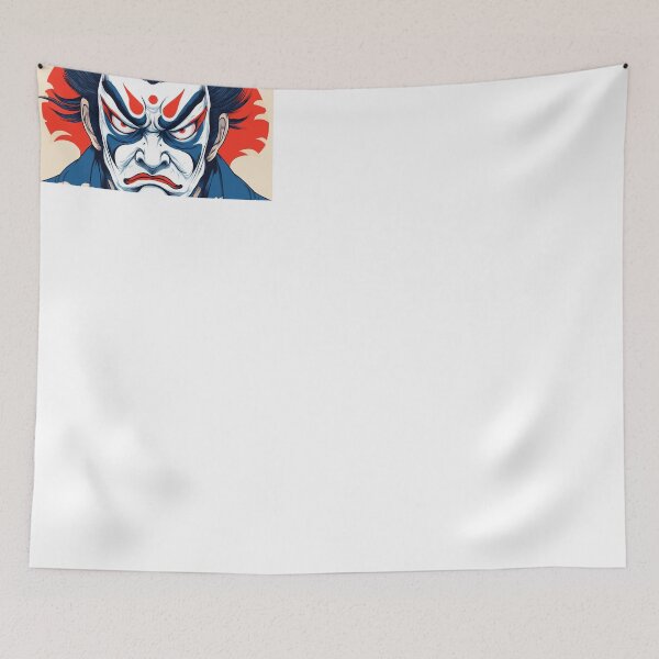 Item preview, Kabuki Actor in Traditional Makeup – Japanese Theater Art designed and sold by Printyourspirit.