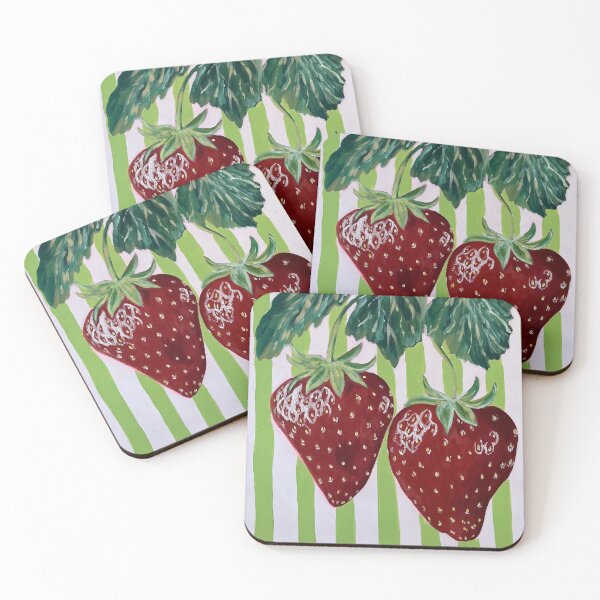 Item preview, Stripped Vintage Strawberries designed and sold by DalArtistKaur.