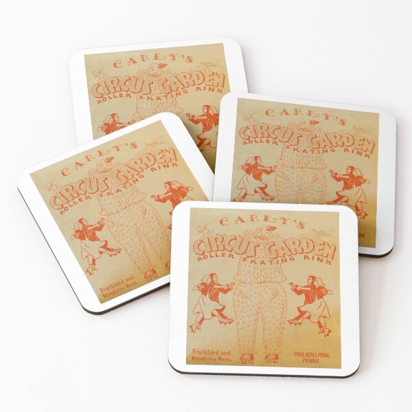 Item preview, Carey's Circus Garden Philadelphia Pennsylvania Roller Skating Rink Sticker Decal Label Design 3 designed and sold by tislord.