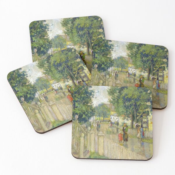 Item preview, Street Scene After the Rain – After the Rain – Pauline Palmer 1910// Public Domain designed and sold by Vernissage-dart.
