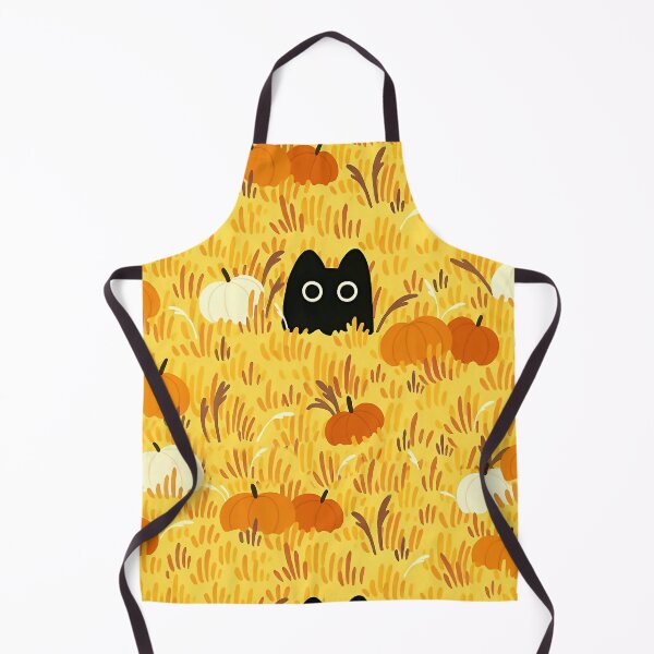 Item preview, Cute Black Cat in Pumpkin Field – Autumn Halloween Art designed and sold by BeebooDesign.