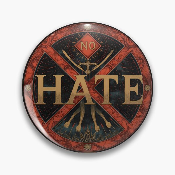 Item preview, Art Nouveau "No Hate" designed and sold by Edenglow Prints & Peculiars.