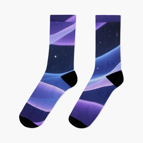 Item preview, Dreamy starry night sky with glowing purple and blue flowing waves creating smooth elegant cosmic abstract design designed and sold by Mimoshi ⭐⭐⭐⭐⭐.