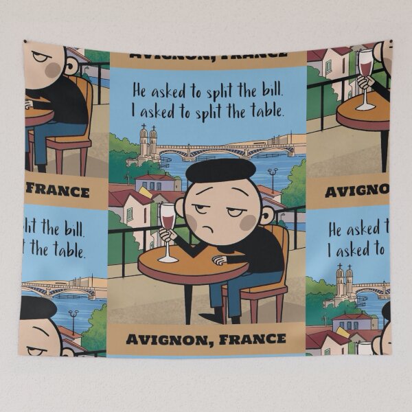Item preview,  Avignon,  France Travel Poster | Quirky French Character  designed and sold by LeQuirks.