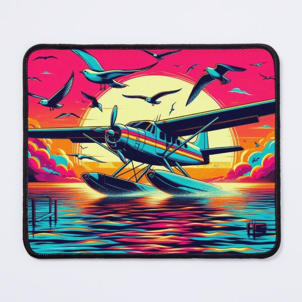 Item preview, Sea Plane and flying seagulls designed and sold by Dogandesighn.