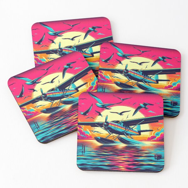 Item preview, Sea Plane and flying seagulls designed and sold by Dogandesighn.