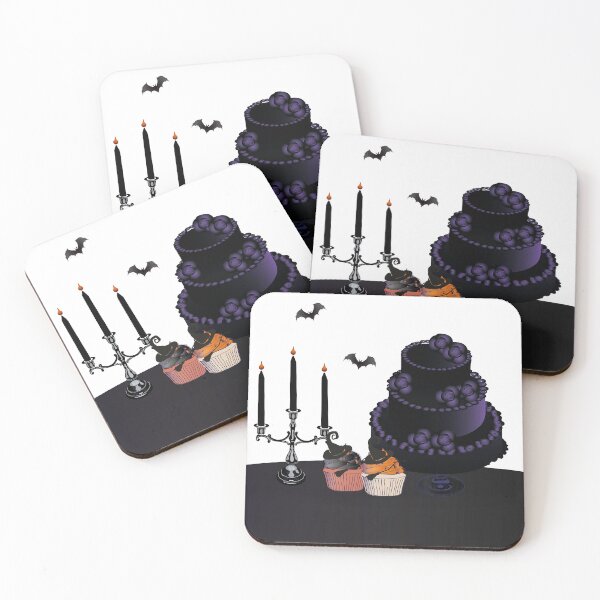 Item preview, Table with Halloween pastries - layer cake - purple designed and sold by AdelineBoutique.