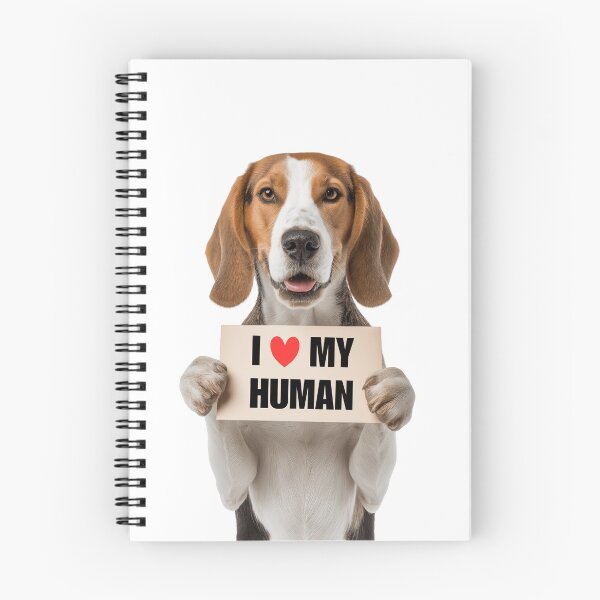 Item preview, Cute Treeing Walker Coonhound dog with Signboard I love my Human  designed and sold by LazyOwlStore.