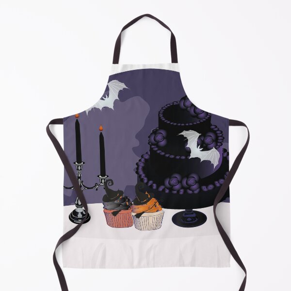Item preview, Table with Halloween pastries - layer cake - purple - dark background designed and sold by AdelineBoutique.