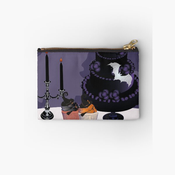 Item preview, Table with Halloween pastries - layer cake - purple - dark background designed and sold by AdelineBoutique.
