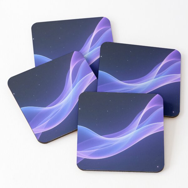 Item preview, Dreamy starry sky with glowing purple and blue flowing waves creating elegant cosmic abstract night scene designed and sold by Mimoshi ⭐⭐⭐⭐⭐.