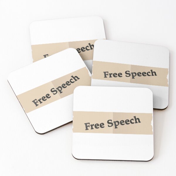 Item preview, Free Speech | Bold T-Shaped Design T-Shirt designed and sold by teemugcreation.