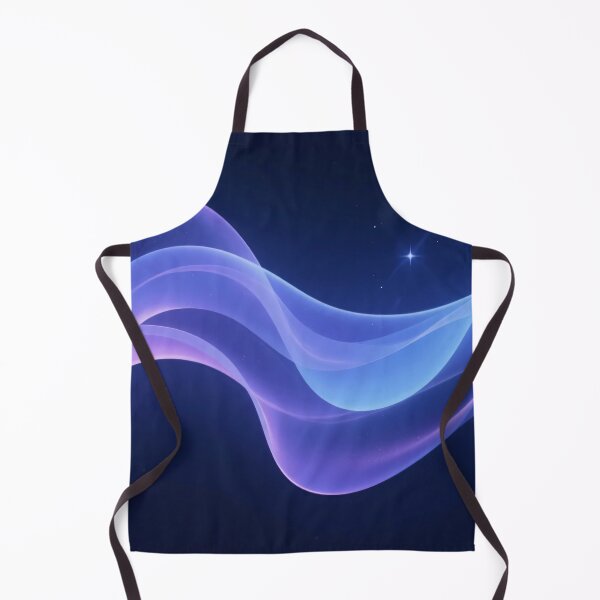 Item preview, Soft glowing purple and blue light waves flowing across dark starry sky in elegant dreamy abstract design designed and sold by Mimoshi ⭐⭐⭐⭐⭐.