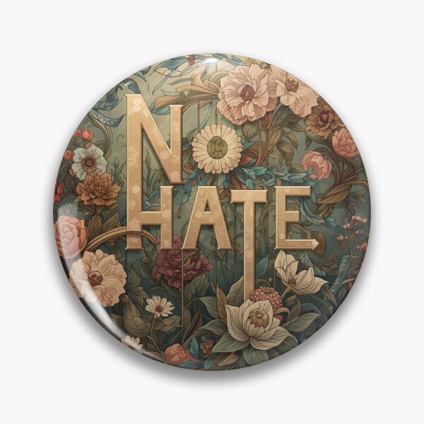 Item preview, Foral "No Hate" designed and sold by Edenglow Prints & Peculiars.