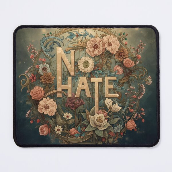 Item preview, Foral "No Hate" designed and sold by Edenglow Prints & Peculiars.