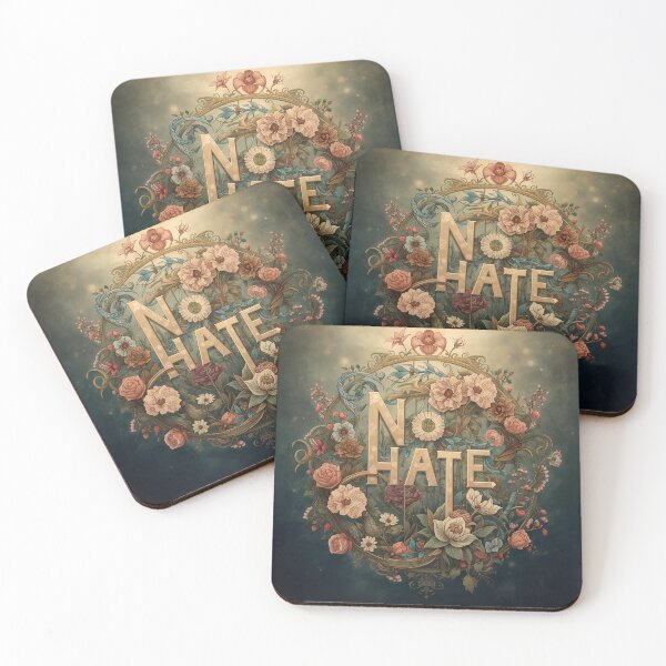 Item preview, Foral "No Hate" designed and sold by Edenglow Prints & Peculiars.