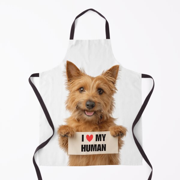 Item preview, Cute Australian Terrier dog with Signboard I love my Human designed and sold by LazyOwlStore.