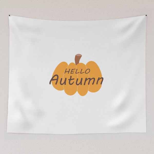 Item preview, Hello Autumn Pumpkin Illustration designed and sold by artistcamellia.