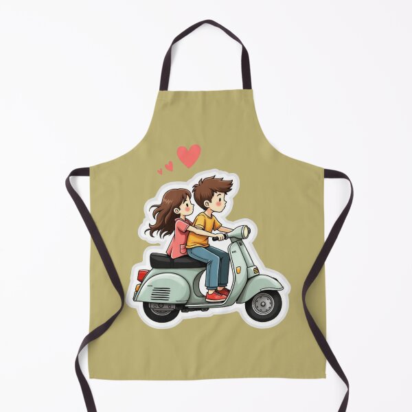 Item preview, “scooter couple Love – Minimalistic Couple Illustration in Cute Style” designed and sold by Bareradesigns.