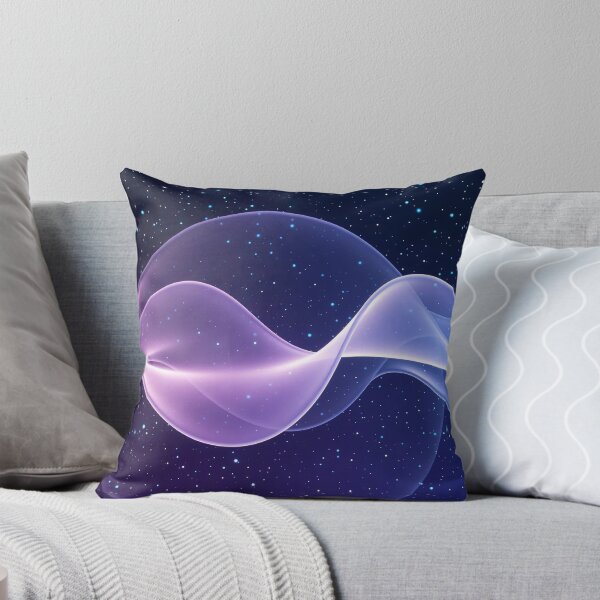 Item preview, Starry cosmic sky with glowing pink and blue infinity waves forming smooth elegant abstract light pattern designed and sold by Mimoshi ⭐⭐⭐⭐⭐.
