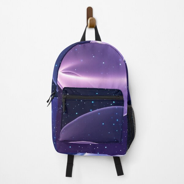 Item preview, Starry cosmic sky with glowing pink and blue infinity waves forming smooth elegant abstract light pattern designed and sold by Mimoshi ⭐⭐⭐⭐⭐.