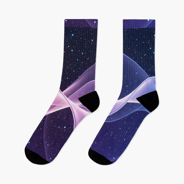 Item preview, Starry cosmic sky with glowing pink and blue infinity waves forming smooth elegant abstract light pattern designed and sold by Mimoshi ⭐⭐⭐⭐⭐.