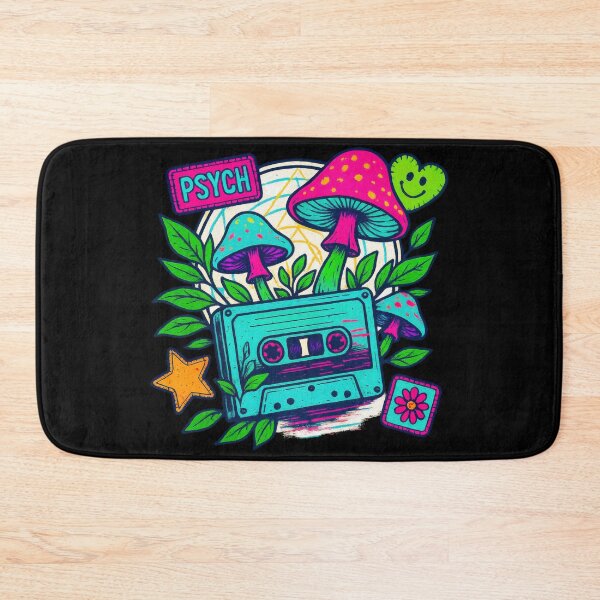 Item preview, Psyche Cassette Mushroom Patch Retro Collage designed and sold by SHHCreations.