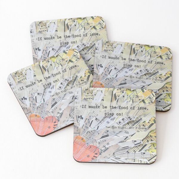 Item preview, If music be the food of Love Shakespeare quote designed and sold by Awmina.