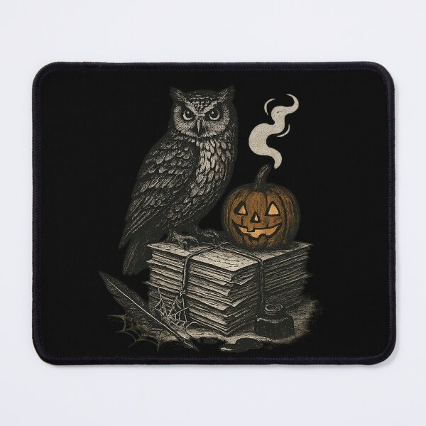 Item preview, The Haunted Owl Scholar – Dark Academia Halloween Design designed and sold by DebuggedDressed.