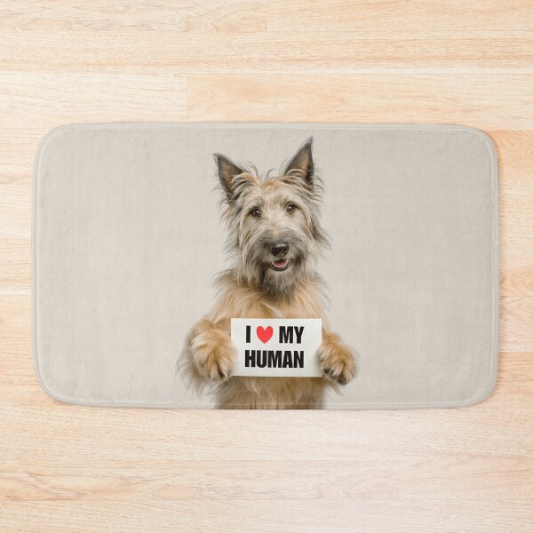 Item preview, Cute Berger Picard dog with Signboard I love my Human  designed and sold by LazyOwlStore.