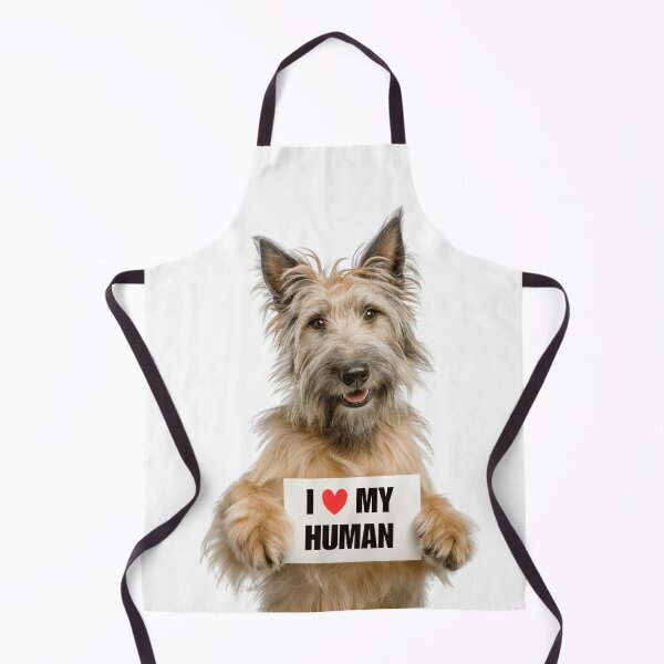 Item preview, Cute Berger Picard dog with Signboard I love my Human designed and sold by LazyOwlStore.