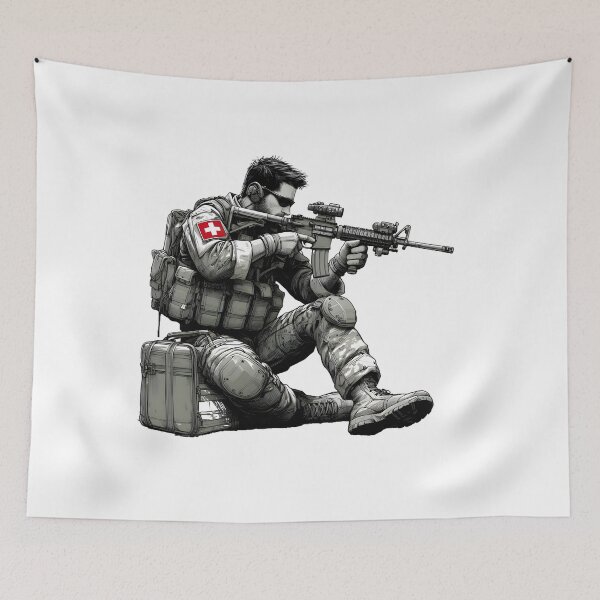 Item preview, Vigilant Swiss Soldier Medic Art designed and sold by Apex Designs.