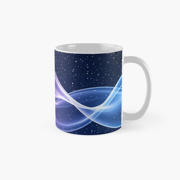Item preview, Cosmic starry night sky with glowing pink and blue wave light trails abstract background designed and sold by Mimoshi ⭐⭐⭐⭐⭐.