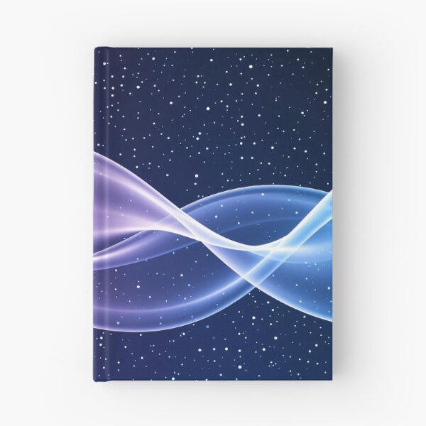 Item preview, Cosmic starry night sky with glowing pink and blue wave light trails abstract background designed and sold by Mimoshi ⭐⭐⭐⭐⭐.
