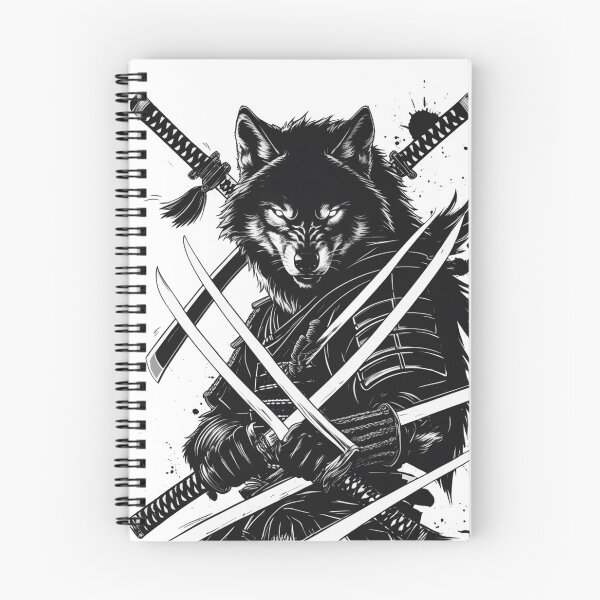 Item preview, wolf samurai streetwear design – japanese warrior designed and sold by Maverick Spirit.