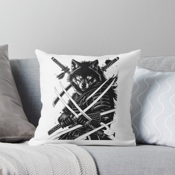 Item preview, wolf samurai streetwear design – japanese warrior designed and sold by Maverick Spirit.