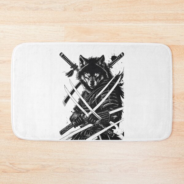 Item preview, wolf samurai streetwear design – japanese warrior designed and sold by Maverick Spirit.