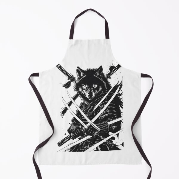 Item preview, wolf samurai streetwear design – japanese warrior designed and sold by Maverick Spirit.
