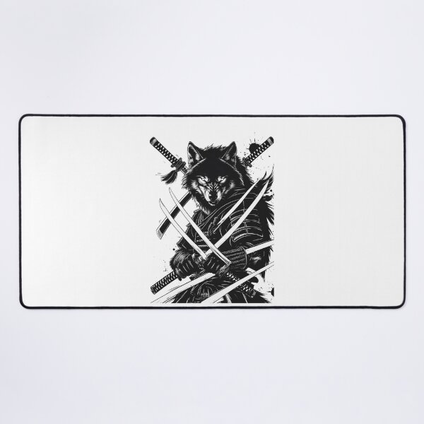 Item preview, wolf samurai streetwear design – japanese warrior designed and sold by Maverick Spirit.