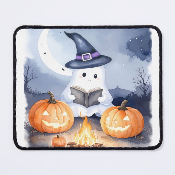 Item preview, Little Halloween ghost reads to pumpkins from book designed and sold by LiskoDesign.