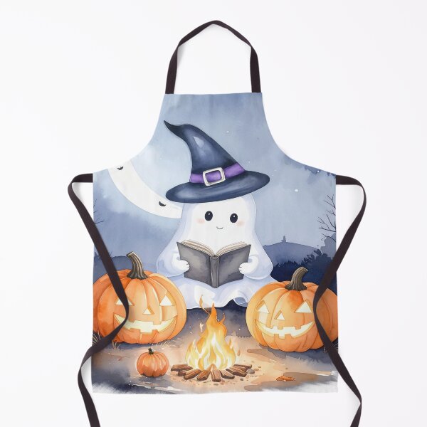 Item preview, Little Halloween ghost reads to pumpkins from book designed and sold by LiskoDesign.