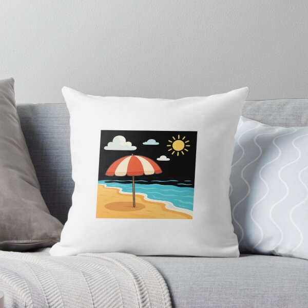 Item preview, Playa de verano con sombrilla – ilustración de dibujos animados designed and sold by Malak Studio .
