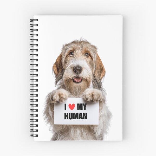 Item preview, Cute Petit Basset Griffon Vendéen dog with Signboard I love my Human  designed and sold by LazyOwlStore.