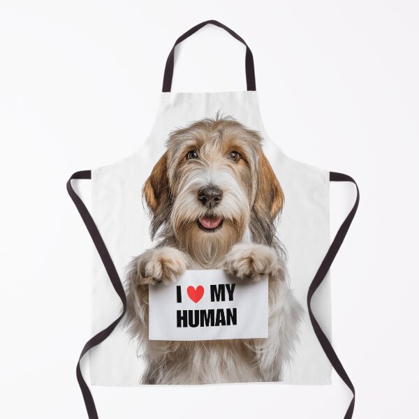 Item preview, Cute Petit Basset Griffon Vendéen dog with Signboard I love my Human  designed and sold by LazyOwlStore.
