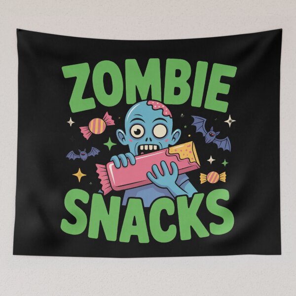 Item preview, Zombie Snacks: This fun and vibrant T-shirt design is a hilarious take on the classic zombie. For the Halloween Festive Season designed and sold by Grang Art Artistic Designs.