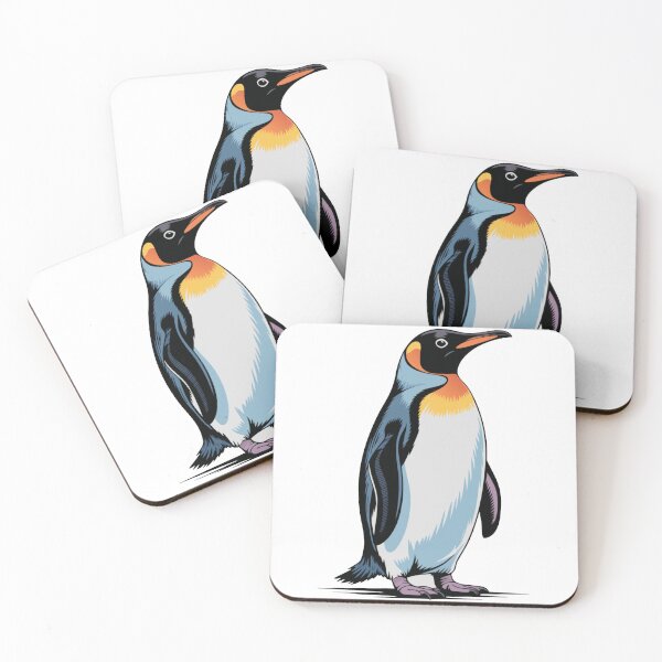 Item preview, King Penguin Illustration – Elegant Hand-Drawn Bird Artwork designed and sold by Royalsticker.